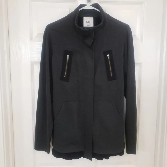 CAbi Style 3184 Mesh Back Gray Black Jacket - Picture 1 of 5